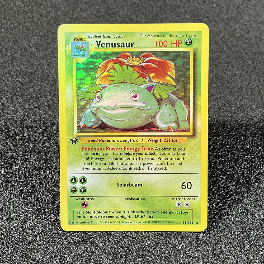 Pokémon Proxy Cards Classic 1996 1st Edition Base-Set Venusaur Charizard Mewtwo Gyarados Blastoise Customized Cards Collection
