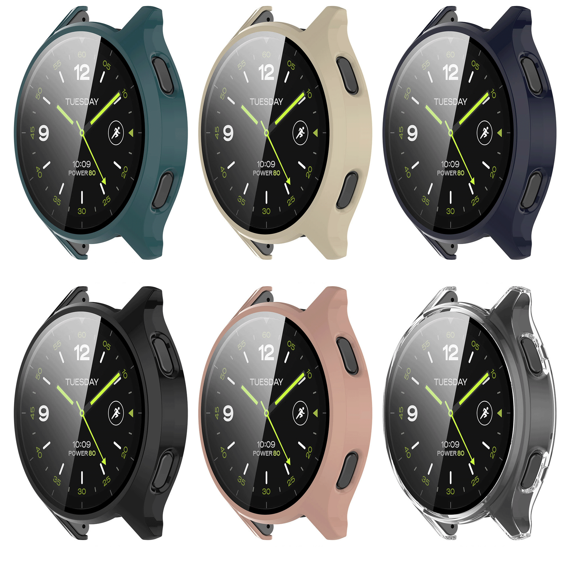 Glass+Case for Xiaomi Watch 2 SmartWatch,All-Around Screen Protector Hard PC Bumper Tempered Glass for XiaoMi Watch2 Accessories