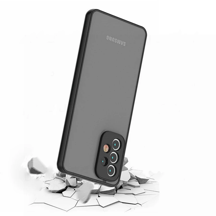Armadura a prueba de golpes mate funda para Samsung Galaxy A72 A04 A52 A42 A32 A22 M52 A33 A53 A73 M23 M53 M33 5G A23 A13 M13 cubierta de parachoques