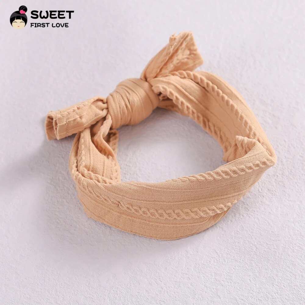 Diadema con lazo para bebé, turbante elástico suave para niña, banda para el pelo para recién nacido, tocado, accesorios para el cabello para niños, 3 uds./Set