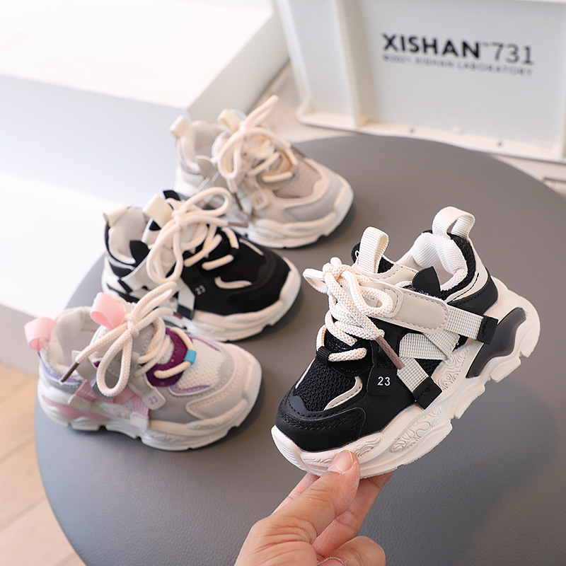 Chaussures respirantes à semelle souple pour bébé, chaussures décontractées pour tout-petits, surface en maille, chaussures pour nouveau-né, mâle, fille
