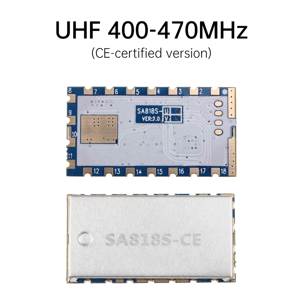 SA818S Walkie Talkie Module Wireless Voice Transceiver Module Industrial Grade UHF 400-470MHz VHF 134-174MHz