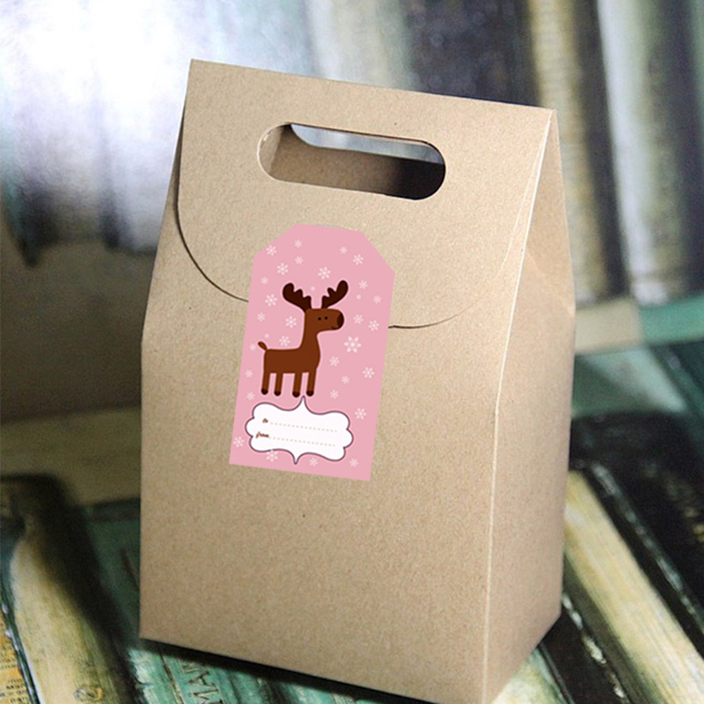 50-250 Chiếc Mới Giáng Sinh Vui Dán Hình Chữ Nhật Giáng Sinh Hộp Quà Tặng Trang Trí Dán Miếng Dán Dễ Thương Santa Dán Văn Phòng Phẩm
