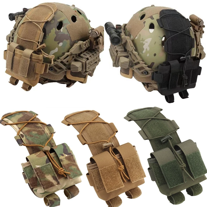 Taktischer Helm beutel Batterie kasten Gegengewicht beutel Remote-Batterie helm Zubehör Aufbewahrung tasche mit Hakens ch laufe für schnellen Helm