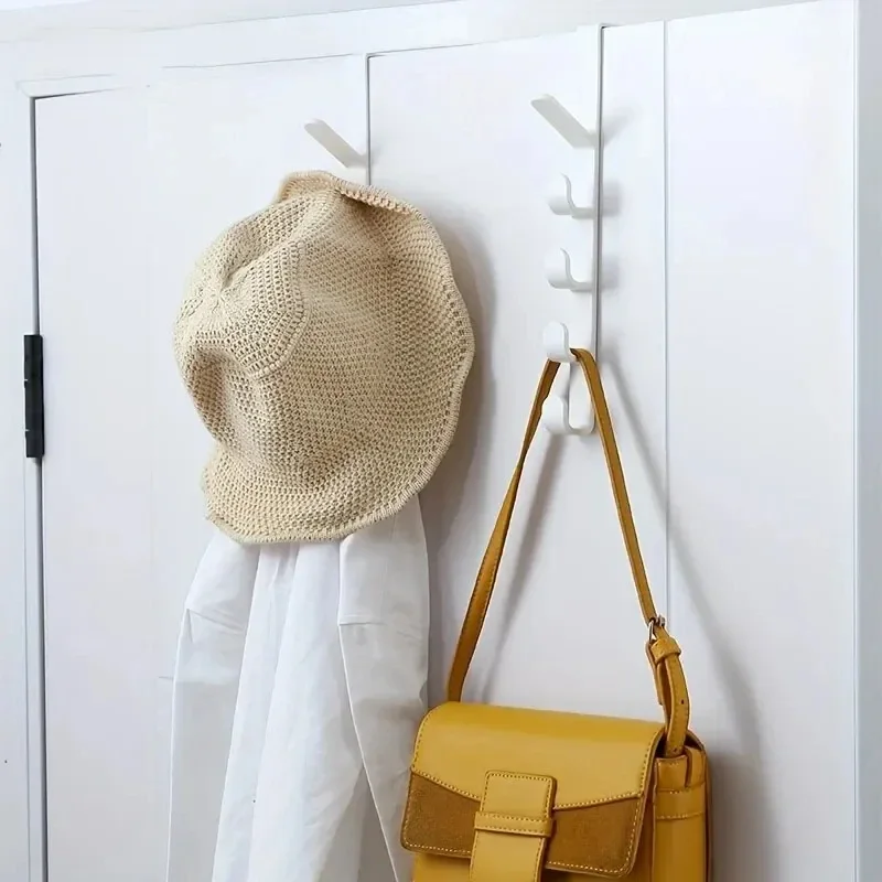 1 PC ห้องนอนประตูแขวนเสื้อผ้าแขวนเหนือประตูพลาสติก Home Storage Organization Hooks, กระเป๋าถือสําหรับกระเป๋าราง