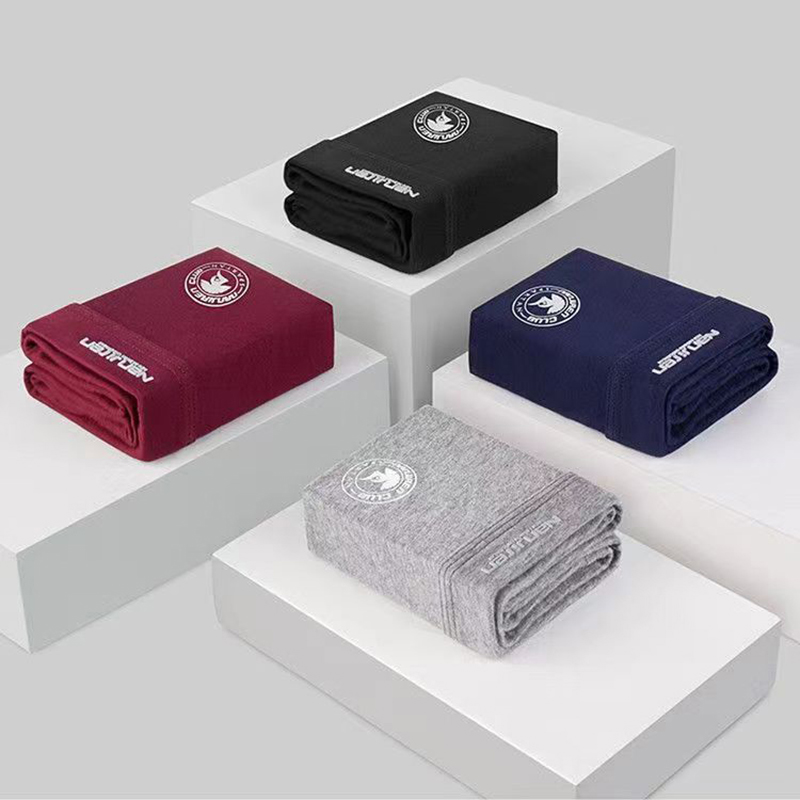 4Pcs 복서 반바지 남성 속옷 섹시한 팬티 코튼 복서 남자 팬티 남성 반바지 옴므 U 볼록 란제리 플러스 사이즈 8019