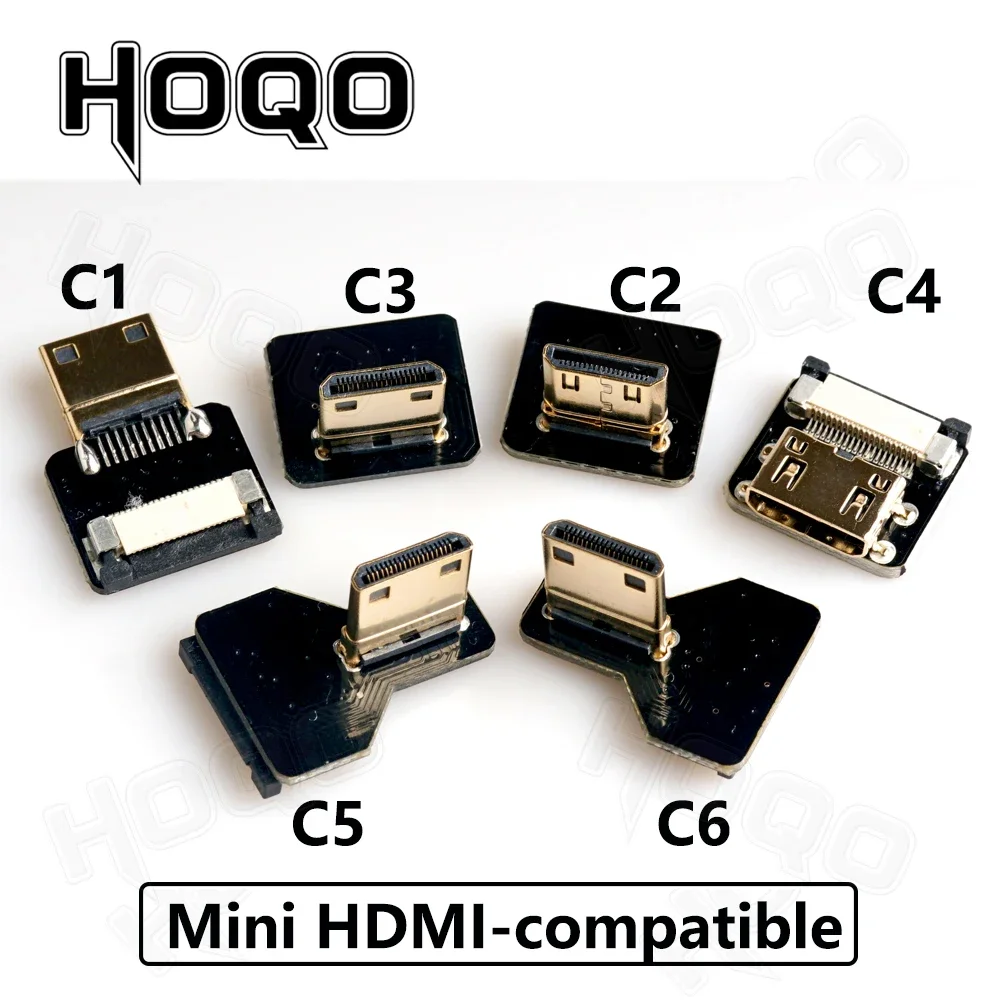 Cinta FPV Compatible con HDMI Cable plano Flexible Raspberry Pi 4 Micro HDMI a HDMI/Mini HDMI hembra 90 grados FFC 20 pines