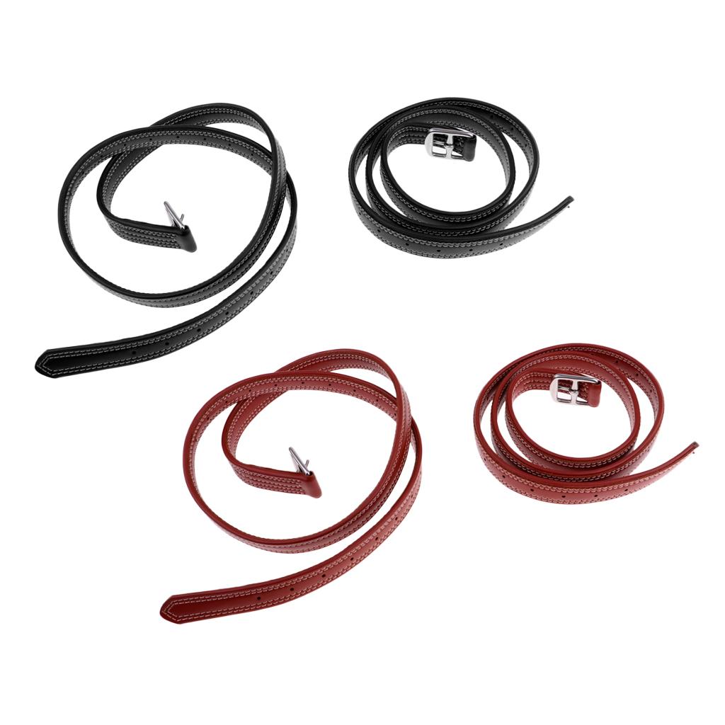 2 uds 51 ''1'' estribos ecuestres para montar a caballo cinturón cuero con acero inoxidable/rojo