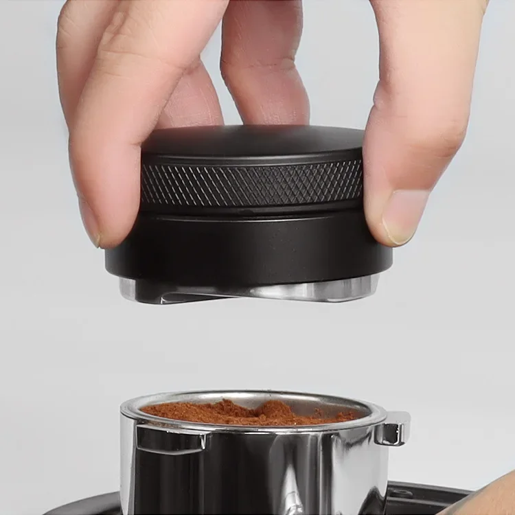 Espresso Distribution Tool Coffee Distributor/Leveler 3 Angled Slopes Adjustable Palm Tamper Fits 51/53/58mm VIE LENTE