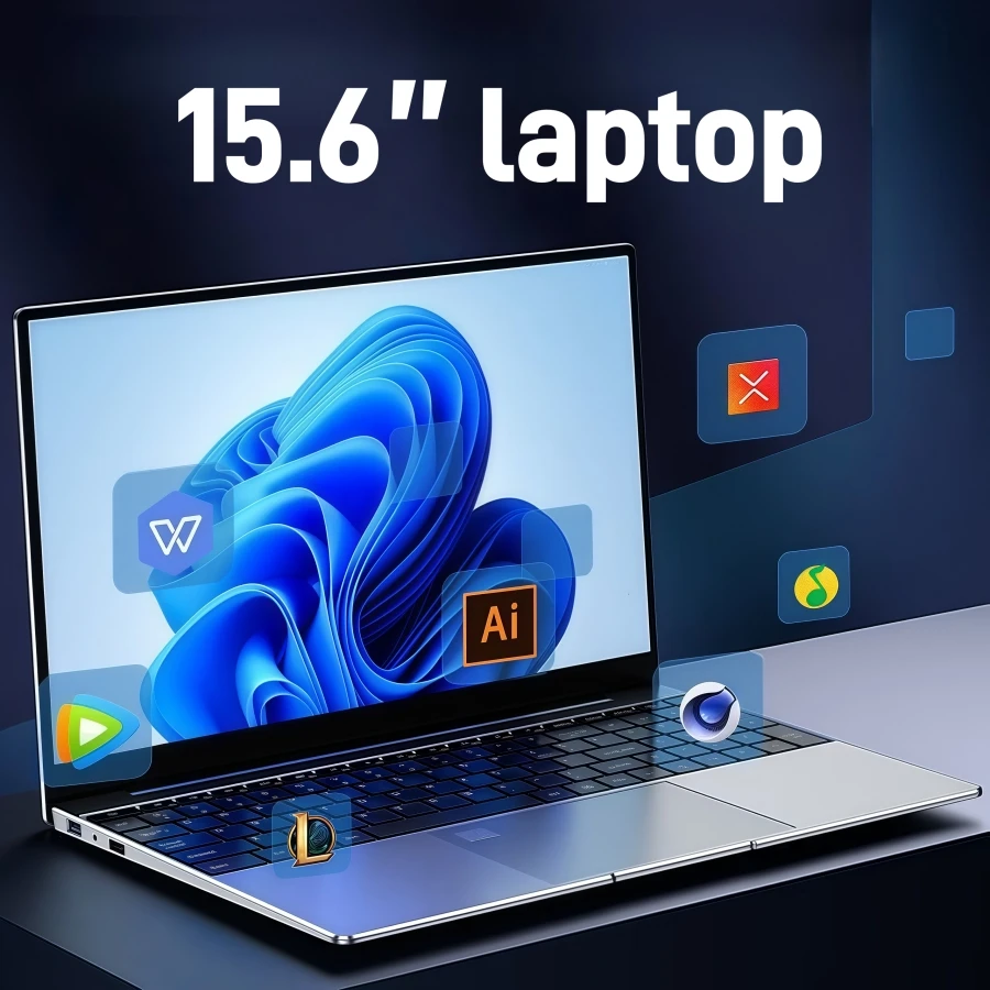 15,6 "IPS intel N5095 portátiles para juegos ordenador portátil pc 16GB 32GB DDR4 512G 1TB SSD Windows11 teclado retroiluminado ofertas