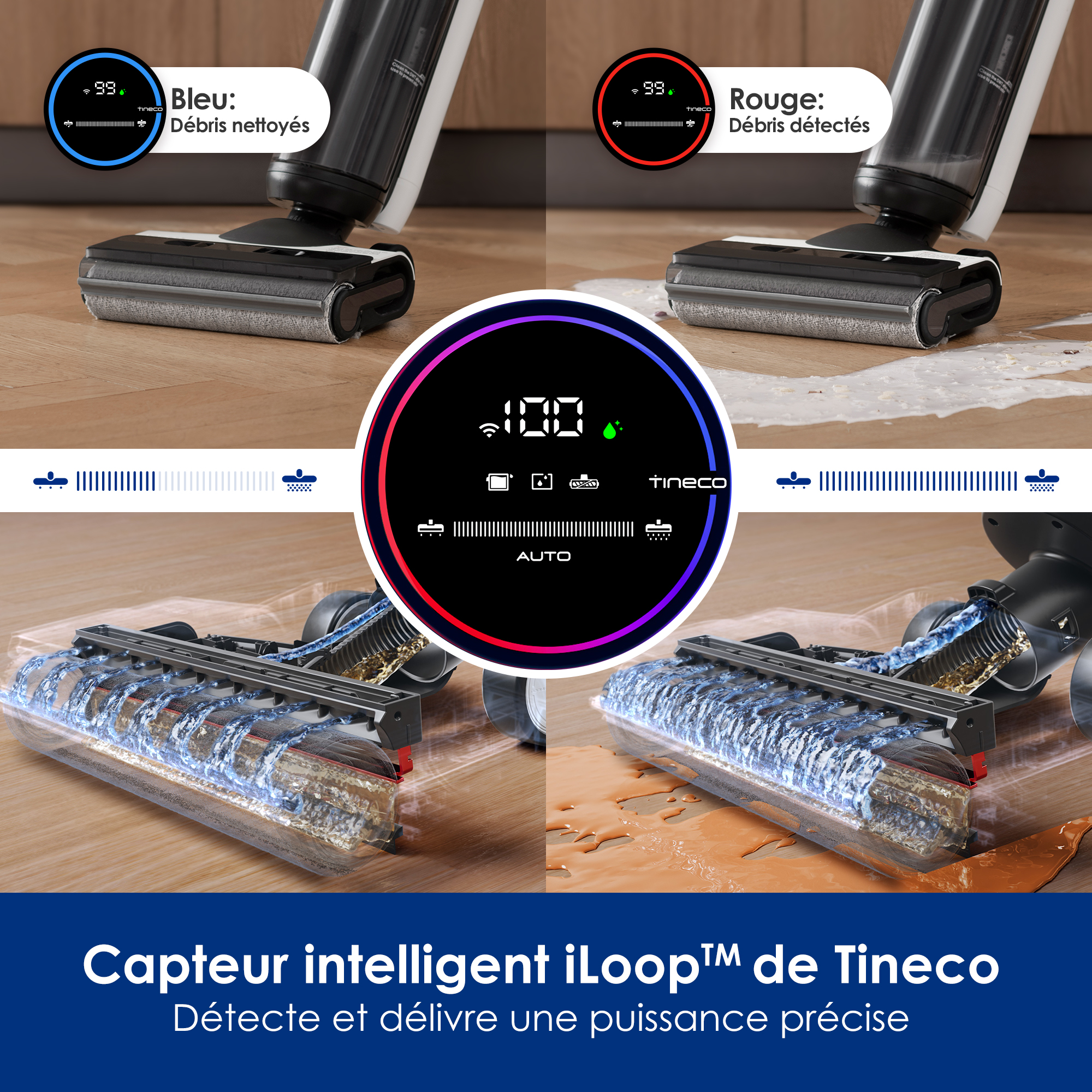 Tineco Floor One S6, Nettoyeur de sols sans Fil Tout-en-Un pour sols durs, Parfait pour Les saletés tenaces et Les Poils d’Animaux, Nettoyage des Coins amélioré, Auto-Nettoyage