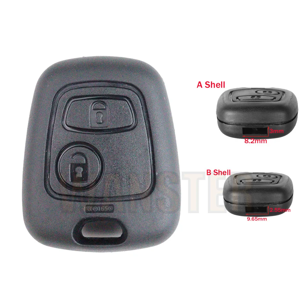 2-кнопочный автомобильный брелок для Peugeot 206 207 306 307 408 607 107 для Citroen C1 C2 C3 C4 Xsara Picasso Saxo