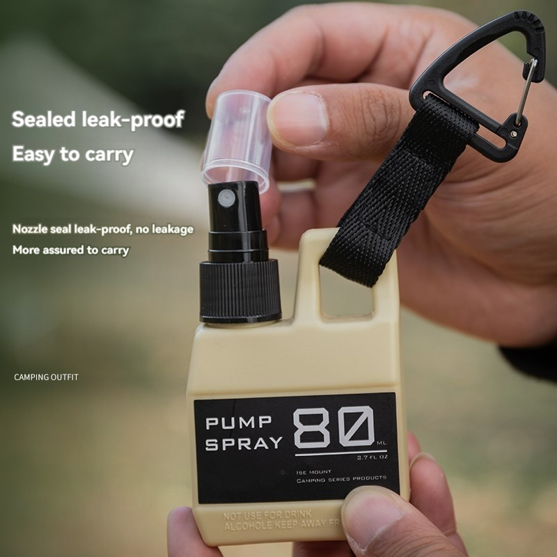 야외 알코올 스프레이 병 소독제 서브 병, 초소형 가정용 여행 물 스프레이, 휴대용 플라스틱 스프레이 병, 80ml