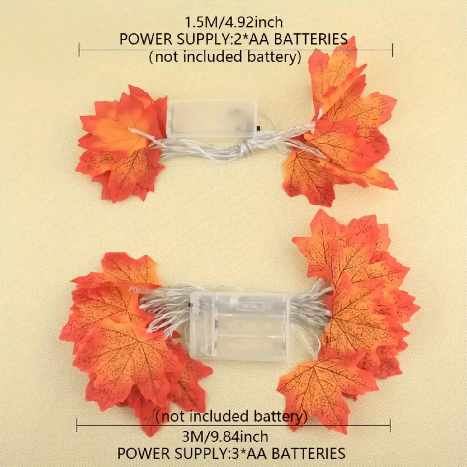 1 PC 10/20/40 LED Maple Leaf String ไฟ Fairy แบตเตอรี่ขับเคลื่อนสําหรับงานปาร์ตี้วันหยุด Arrangement ฉากตกแต่งกลางแจ้ง