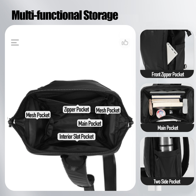 Men's Waterproof Chest Bag Lightweight Crossbody Sling Pack with Quick Access, Durable Oxford Shoulder Backpack For Outdoor