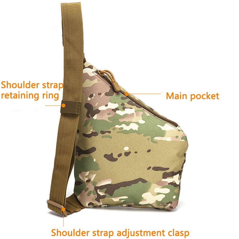 Multifunctional Oxford Cloth Outdoor Shoulder Bag Portable Colorful Crossbody Backpack Sturdy Waterproof Chest Pack Camping