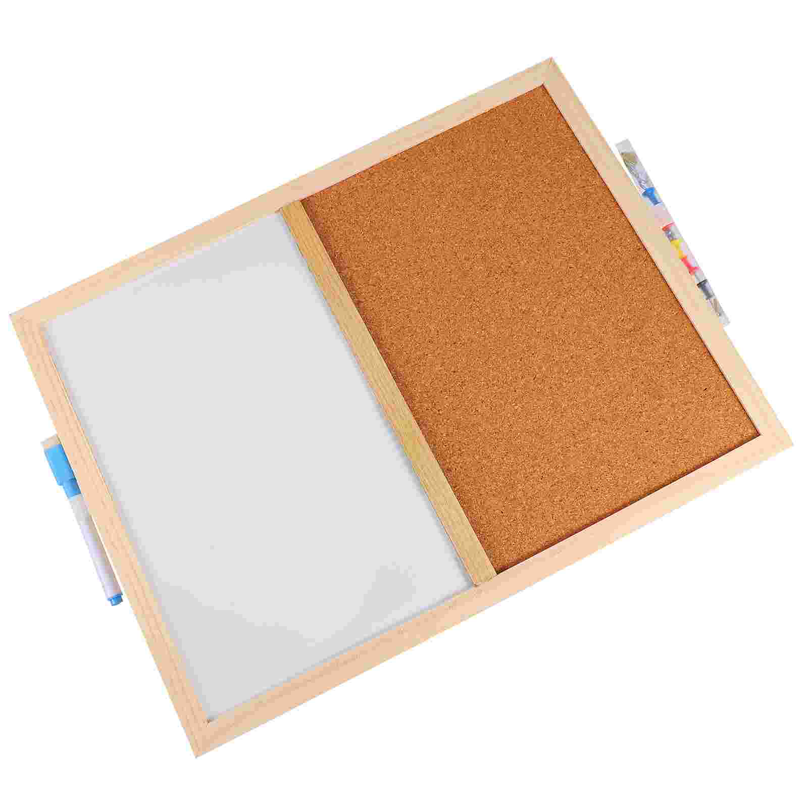 Wood Material Memo Board Magnetic Function Stylish Design Notice Whiteboard Home Decor Framed Cork Board Presentation Supplies
