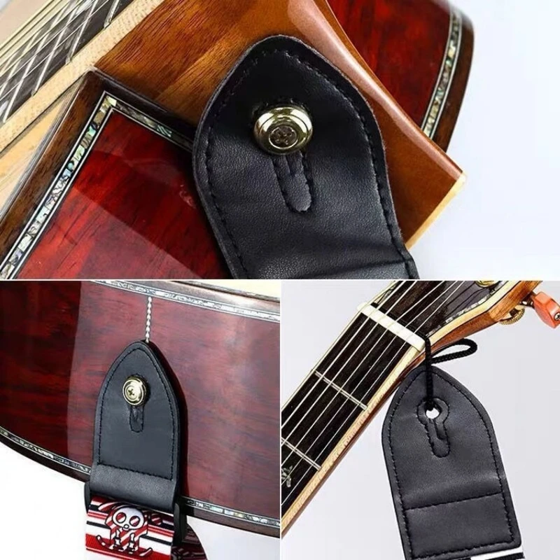 Tracolla per chitarra incrociata ricamata – Tracolla imbottita regolabile per elettrico/bassi/ukulele, 3 colori