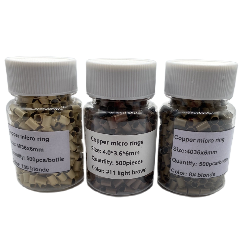 2000 шт качество медное кольцо 4,0*3,6*6,0 микро кольца волос бусины для наращивания аксессуары для волос