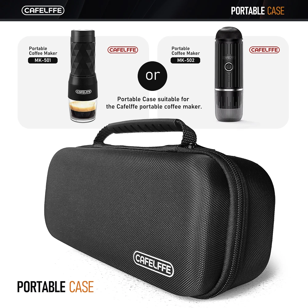 Cafelffe-bolsa de viaje portátil para cafetera, combinación para exteriores, regalo para acampar, senderismo, estuche de EVA, bolsa de almacenamiento