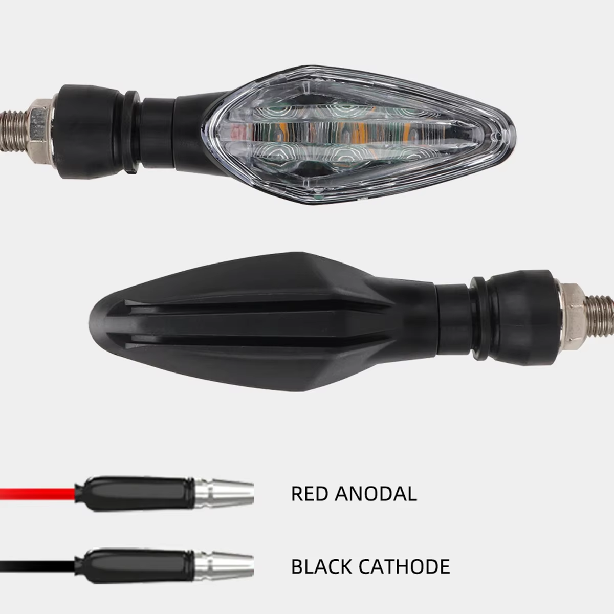 2Pcs 3led Motorfiets Signaallichten Rijden Licht Achterlicht Waarschuwingslampje Versieren Richtingaanwijzers Geen Knipperende Drl