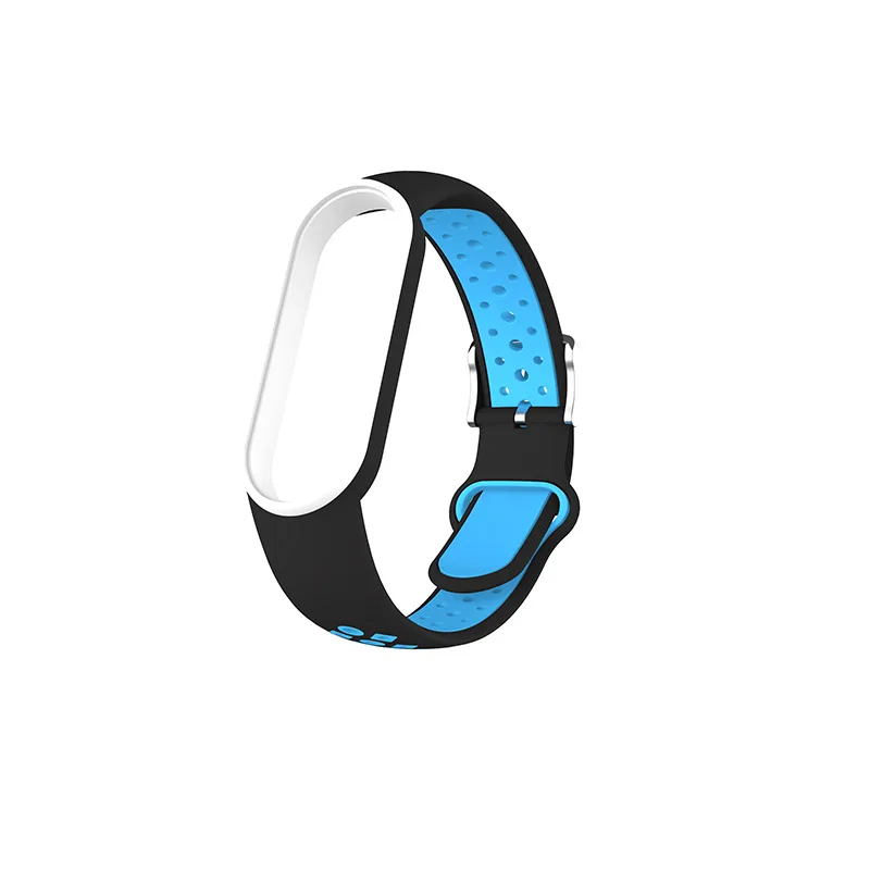 Para xiaomi mi banda 3/4 cinta mi banda 4 cor dupla pulseira de silicone substituição para xiaomi banda 4 miband 4/3 correias
