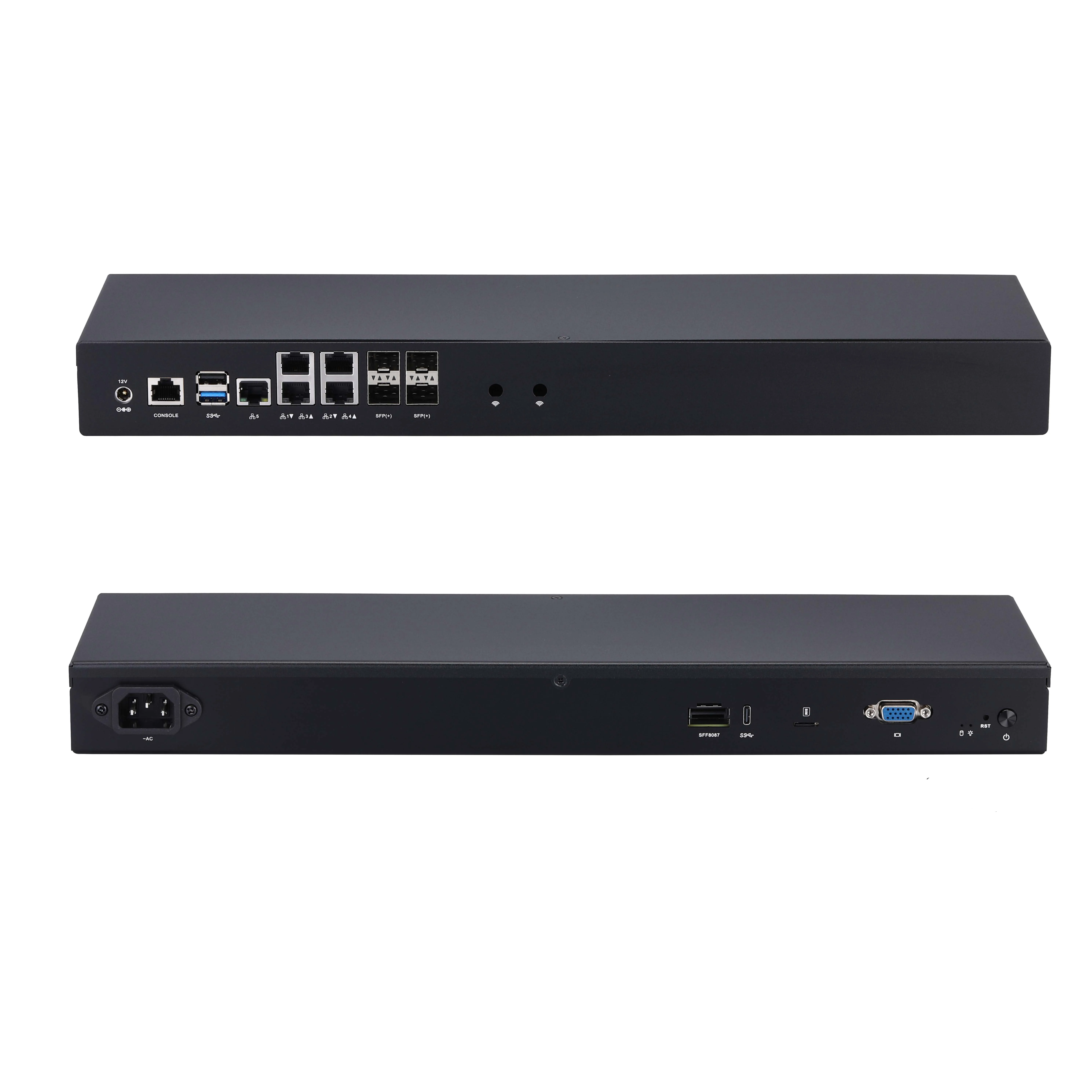 Qotom Q20331G9 1U chasis en rack Mini PC 5*2,5G Lan SFP Atom C3808 C3758R C3558 C3908 Mini servidor de PC