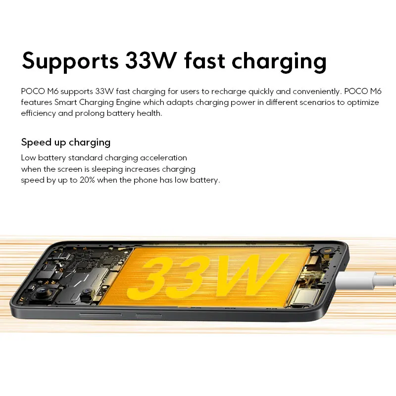 POCO M6 Smartphone versión Global NFC Helio G91 Ultra 108MP cámara principal 33W carga rápida 5030mAh batería 6,79 "90Hz pantalla