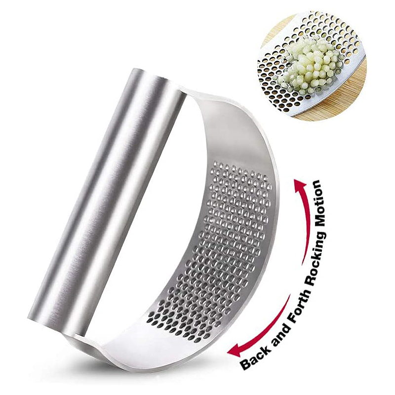 Espremedor de alho de aço inoxidável atualizado, manual, alho, gengibre, rocker, corte de alho, ferramentas de picareta, utensílios de cozinha