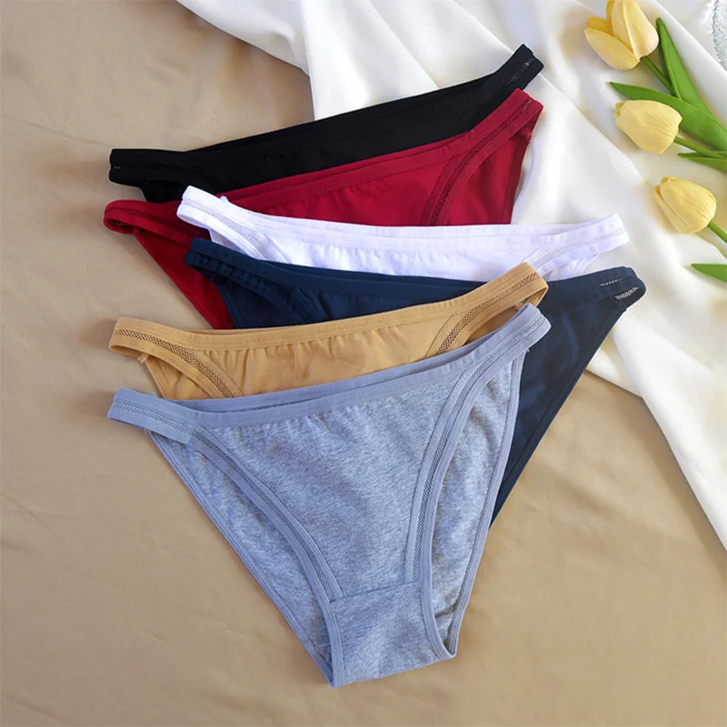 3 Cái/bộ Nữ Quần Lót Cotton Nữ Lưới Quần Lót Màu Bikini Quần Đùi Quần Lót Nữ Gợi Cảm Quần Lót Ren Nữ