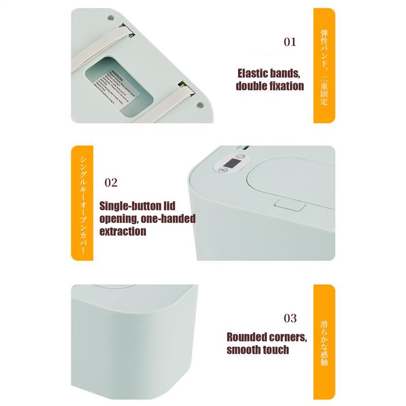 Portable Wipe Warmer USB Wipes Holder Portable Dispenser For Baby Large Capacity Travel Tissue Dispenser Smart Precise