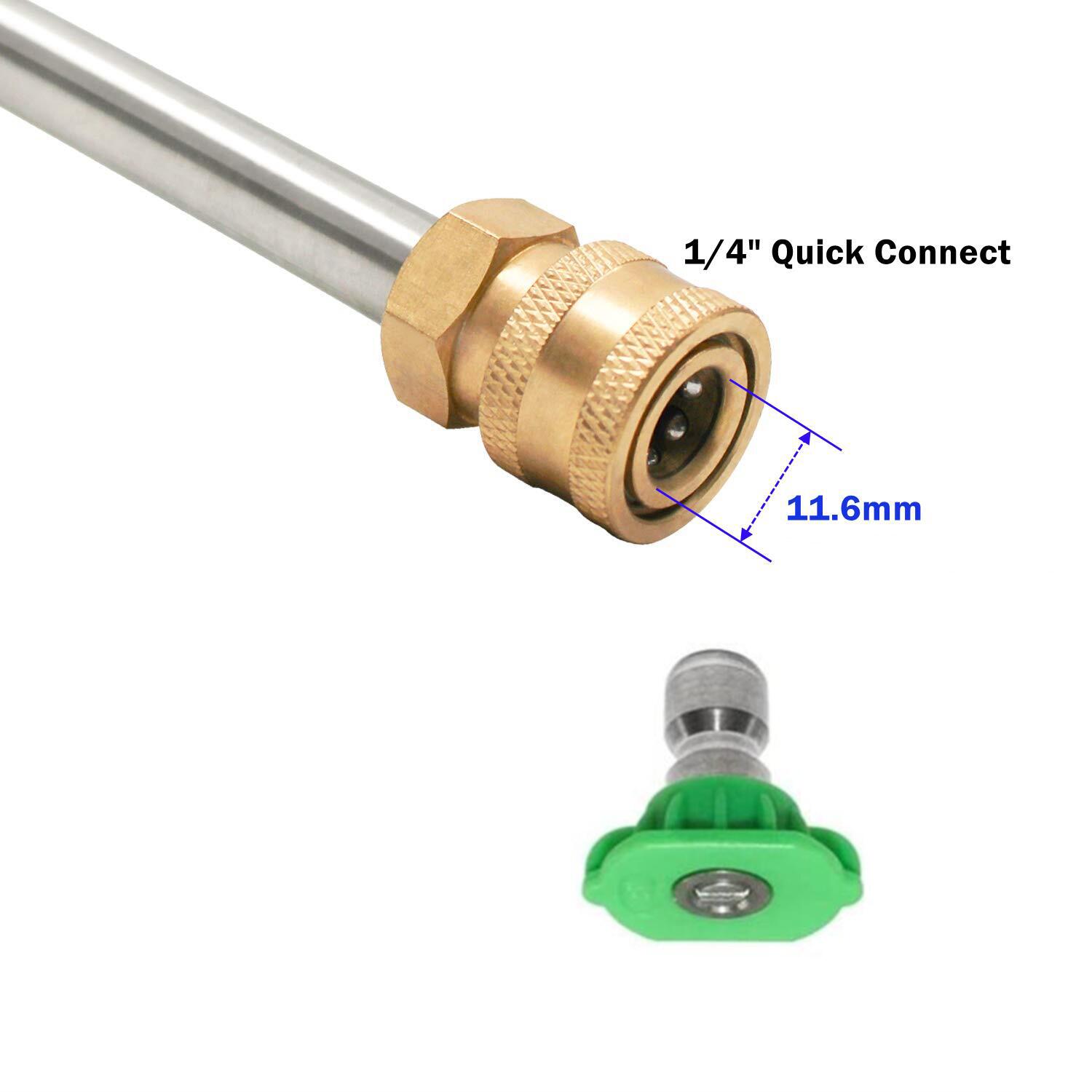 5 Pcs High Pressure Washer Sprayer Nozzle Tip Nozzle With 1/4" Quick Connect 0 15 25 40 Degree Water Jet
