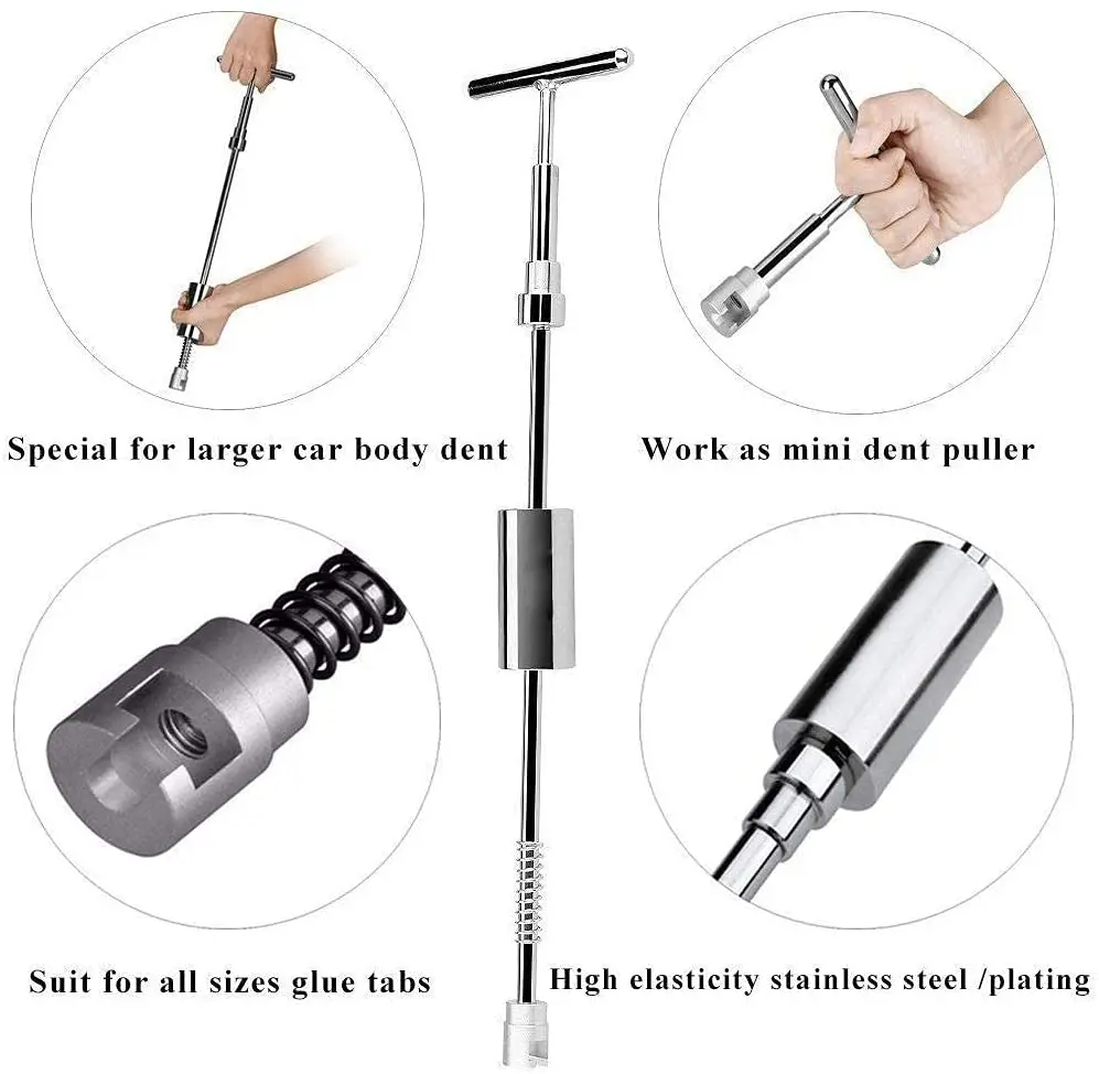 Ferramentas de reparo de amassados sem pintura, plugue ue, pistola de cola, kit de reparo de amassados de carro, removedor de amassados, extrator de amassados para carros e veículos
