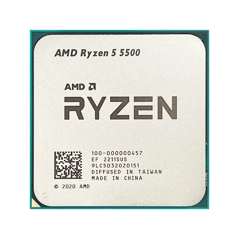 AMD Ryzen 5 5500 R5 5500 3.6 GHz 6-Core 12-ด้าย CPU โปรเซสเซอร์ 7NM L3=16M 100- 000000457   ซ็อกเก็ต AM4 ไม่มีพัดลม