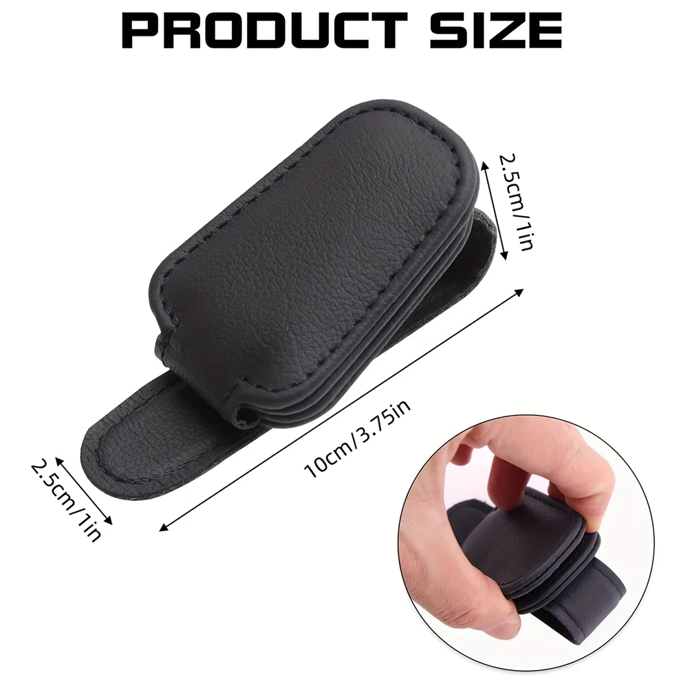 1 PC พรีเมี่ยมรถผู้ถือแว่นตากันแดด Sun Visor คลิป Secure Storage กล่อง,Stylish Driving Organizer สําหรับ Quick Access และ Space-S