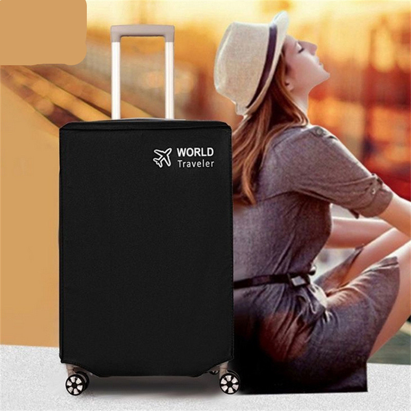 20/24/26/28/30 polegada preto anti-risco protetor de bagagem capa não tecido capa de bagagem à prova de poeira trole mala resistente ao desgaste