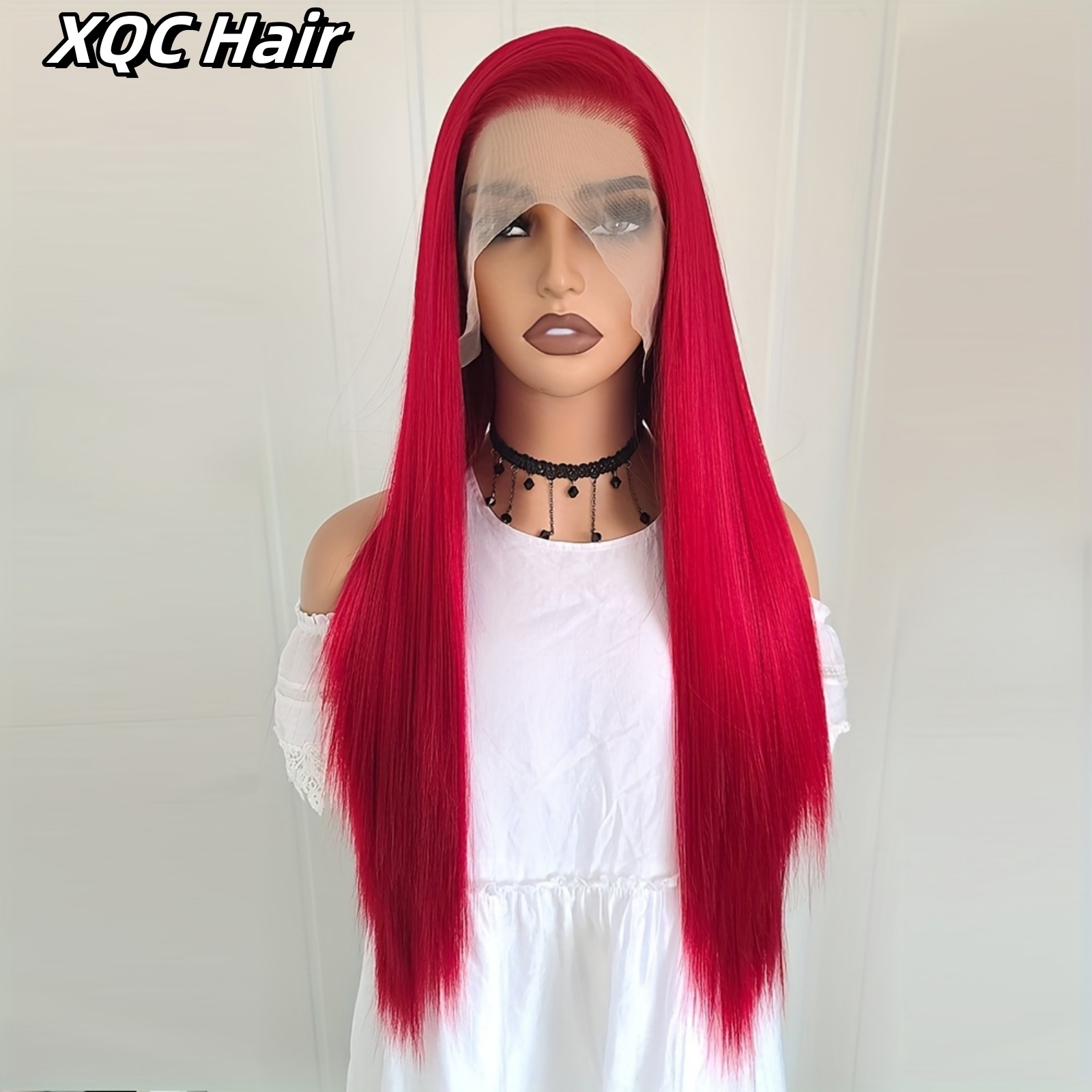 13 × 4 バーガンディレッドウィッグロングストレート合成レースフロントウィッグダークワイン色の髪レースフロントウィッグ女性のためのパーティーコスプレ