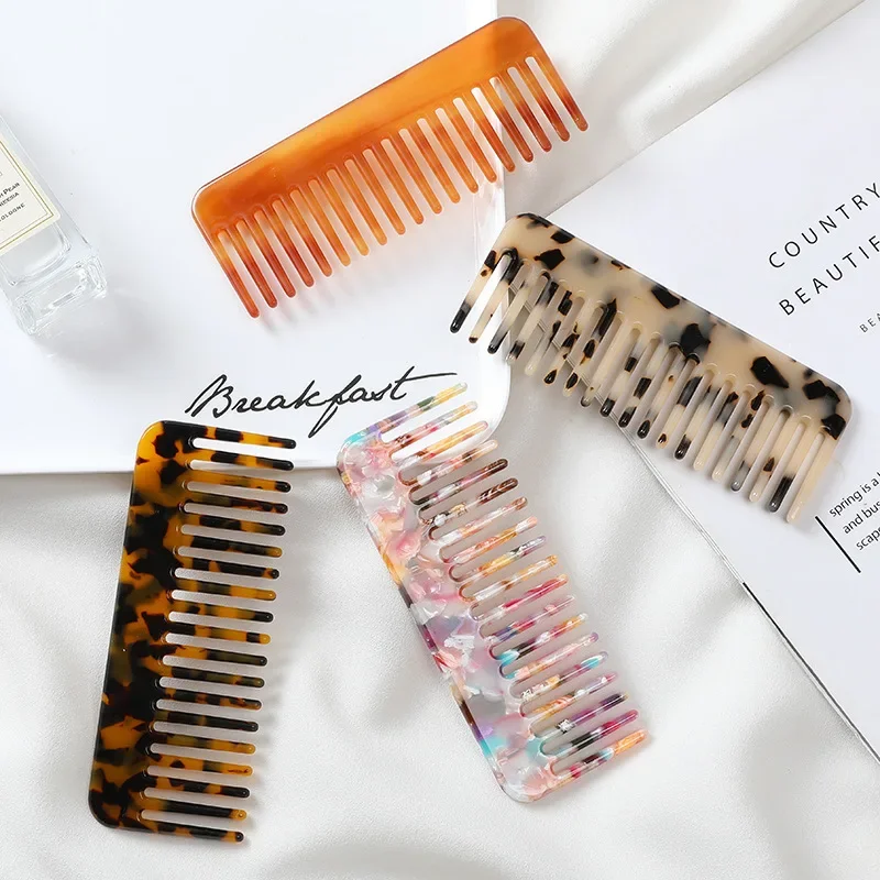 Kinder Breite Zähne Acetat Haar Kämme Anti-statische Massage Haar Pinsel Friseur Bunte Friseur Salon Styling Zubehör