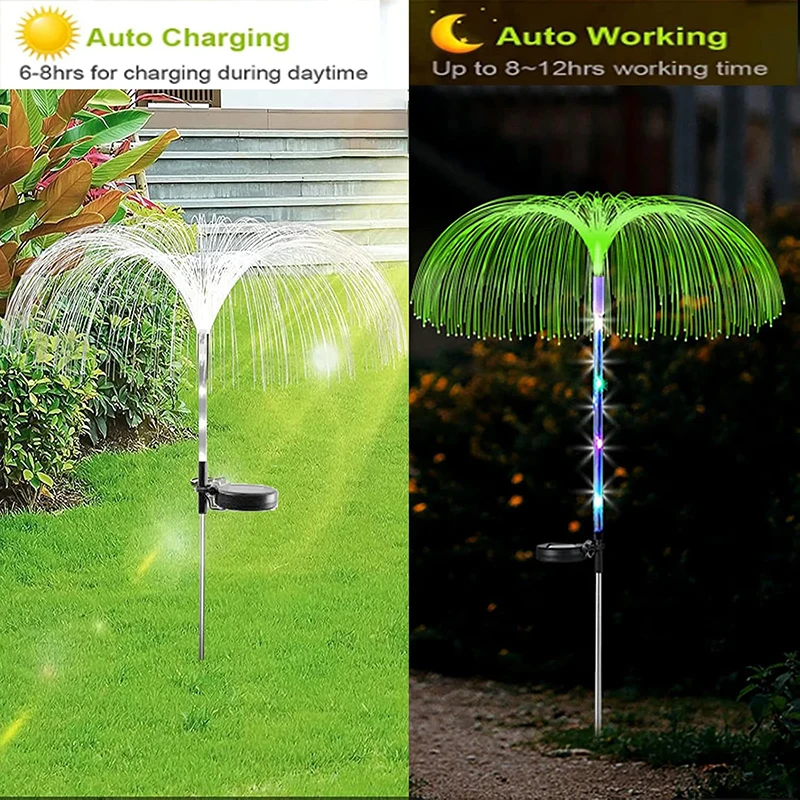 LED ソーラークラゲガーデンライト屋外防水庭バルコニー経路芝生ウェディングパーティーの装飾太陽光発電花ランプ