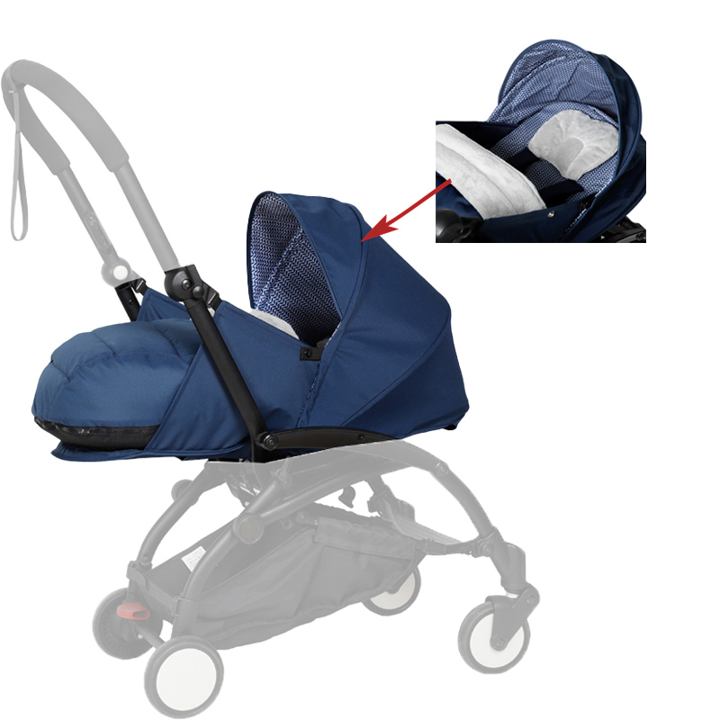 Stroller Accessories 0+ Newborn Pack Thicken Sleeping Basket 0-6M Birth Nest Fit For Babyzen YOYO Strollers Winter&Summer Mode