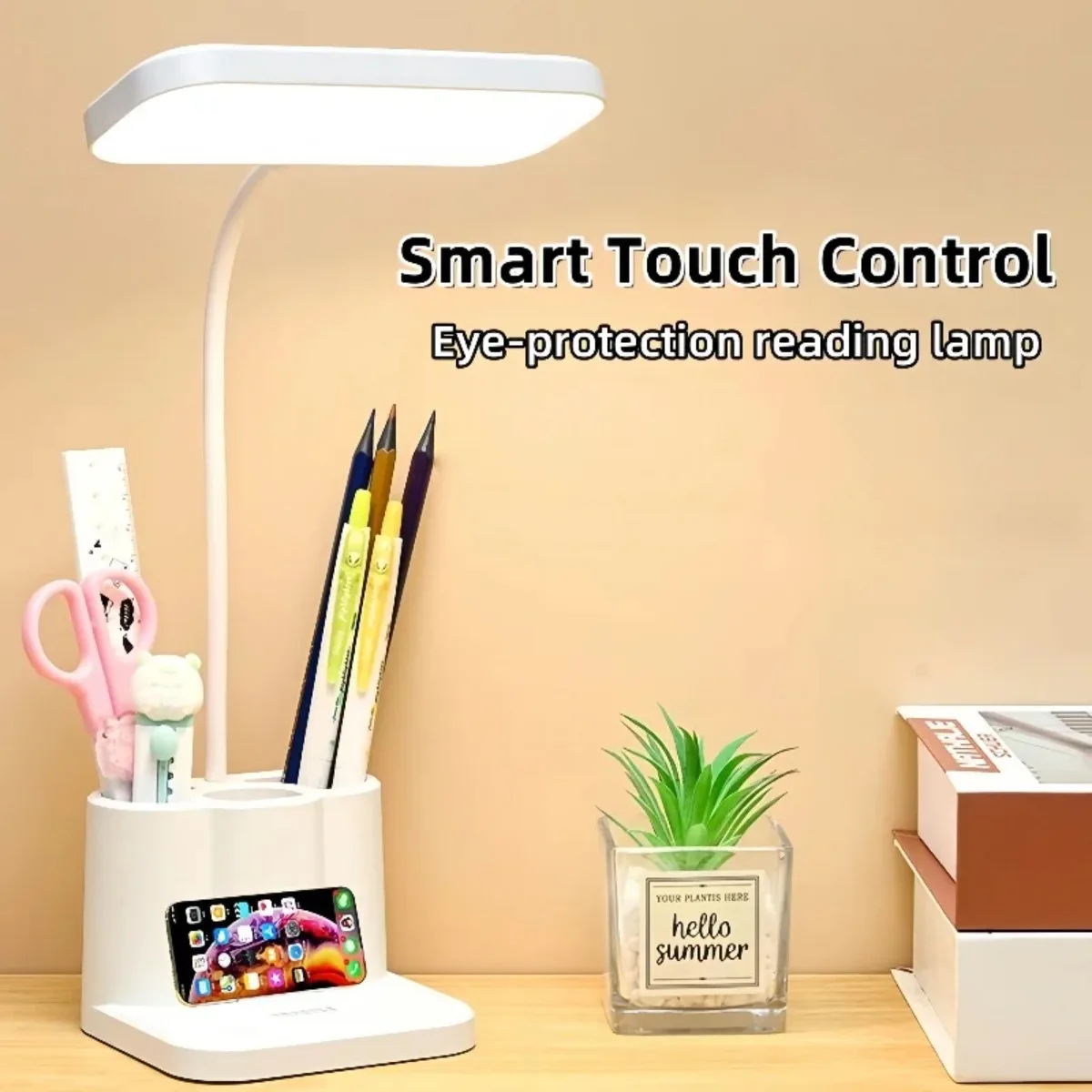 USB-LED-Tischlampe, 3-Farben, Augenschutz, für Studenten, Buch, Leselampe, Nachtlicht für Schlafzimmer, Nachttisch, Lernschlafsaal