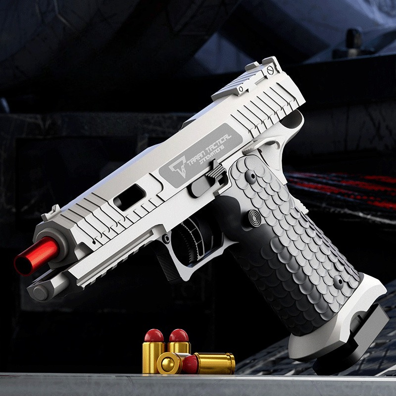 Csnoobs 2011 pistola de juguete de disparo continuo, pistola de lanzamiento de concha, pistola de rábano, colgante vacío, juego al aire libre, revólver, regalo de cumpleaños