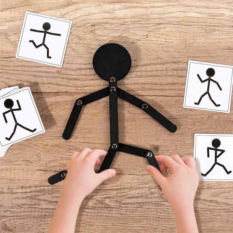 Jeu de puzzle en bois pour enfants, Montessori dos dos, anciers pour hommes, bébé explosion, enfants, compétence à la main, entraînement moteur fin, assembler des jouets