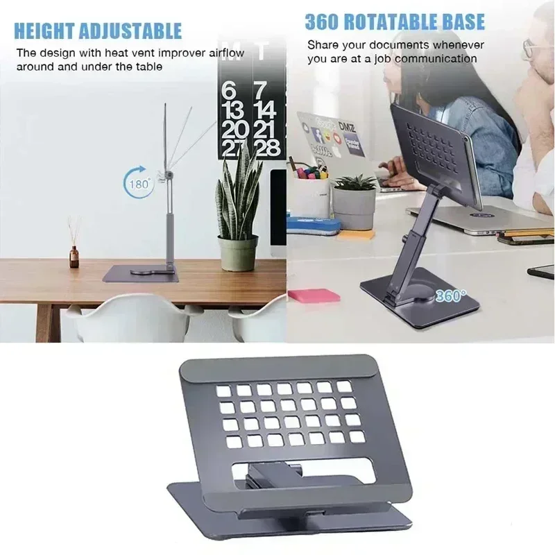 Soporte Universal para tableta portátil de aleación de aluminio para iPad Air Pro Mini soporte para tableta soporte Flexible ajustable para teléfono móvil