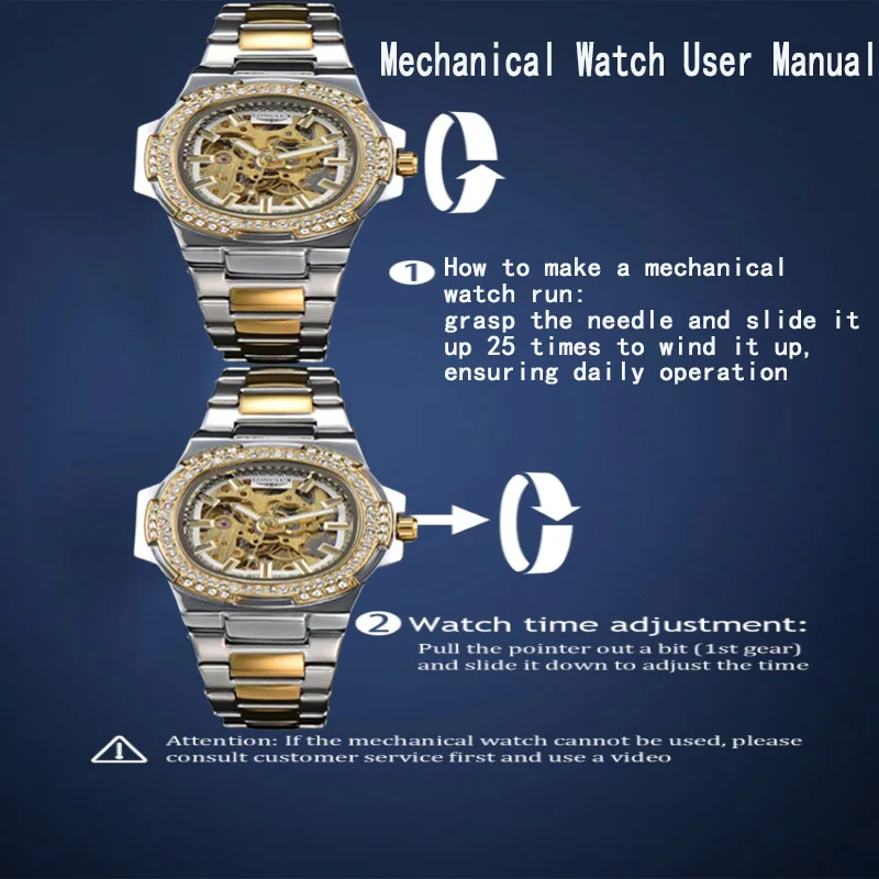 Reloj LONGLUX automático para hombre, relojes de pulsera mecánicos de lujo de acero inoxidable al por mayor, reloj esqueleto resistente al agua con diamantes, reloj para hombre