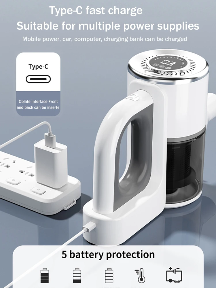 Tinsol aspirador de pó portátil sem fio, aspirador automático carregável para casa, carro e animal de estimação, mini aspirador de pó