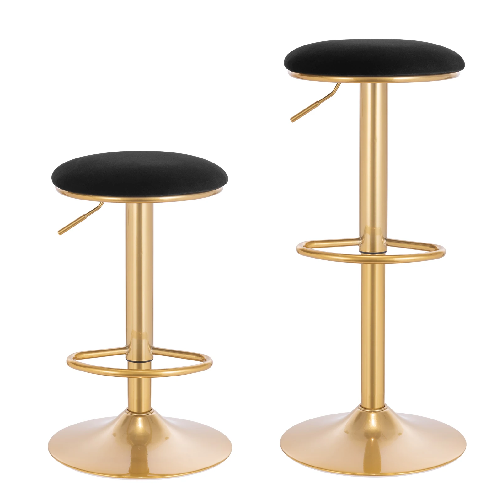 WOLTU 2 sgabelli da bar ergonomici con poggiapiedi 360 °   Sgabello da pranzo girevole Sgabello da bancone regolabile in altezza per cucina bistrot bar