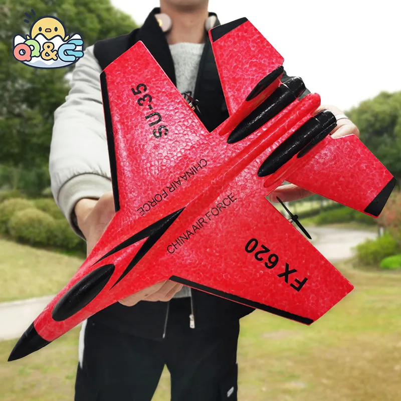 FX-620 SU-35 RC รีโมทคอนโทรลเครื่องบิน 2.4G รีโมทคอนโทรล Fighter Hobby เครื่องบินเครื่องร่อนเครื่องบินโฟม EPP ของเล่น RC เครื่องบินเด็กของขวัญ