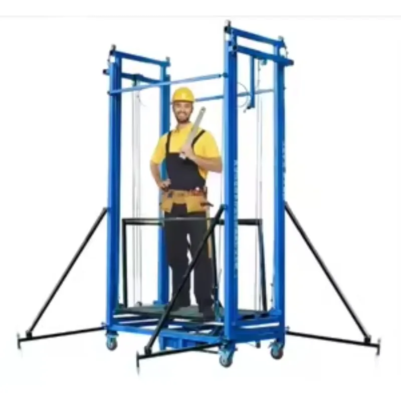 Electric Mobile Scaffolding Lift With Emergency Stop Safety System 500KG Capacity 2M 4M 8M Height