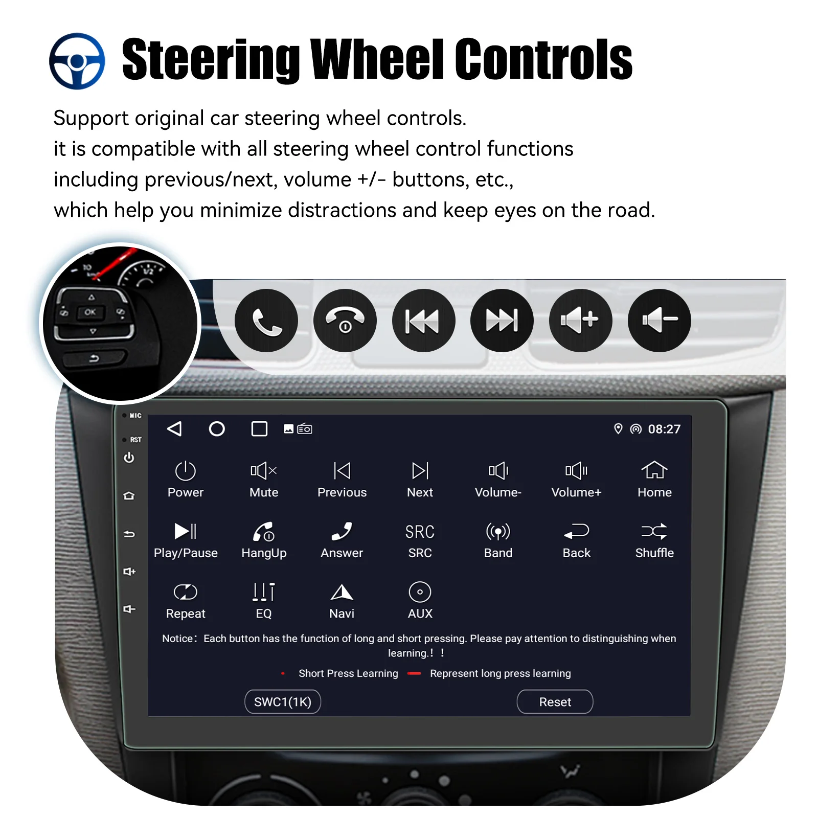 ESSGOO 2 Din Radio de coche Carplay Android Auto 7 9 10 pulgadas 4G 64G reproductor Multimedia Universal DSP AM RDS AHD GPS WIFI Autoradio